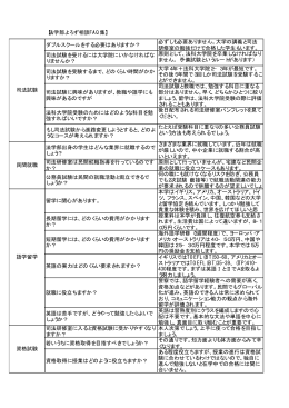 【法学部よろず相談FAQ集】 ダブルスクールをする必要はありますか