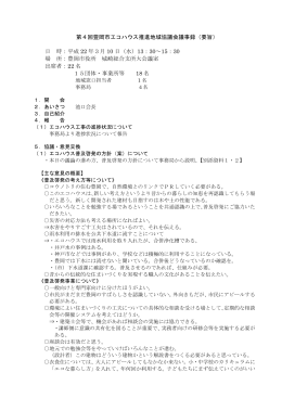 第4回豊岡市エコハウス推進地域協議会議事録（要旨） 日 時：平成 22 年