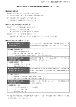 今後の浜松市エコハウス推進協議会の活動内容について（案）