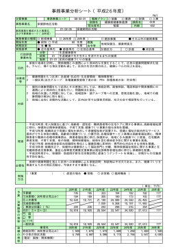 事務事業分析シート（平成26年度）