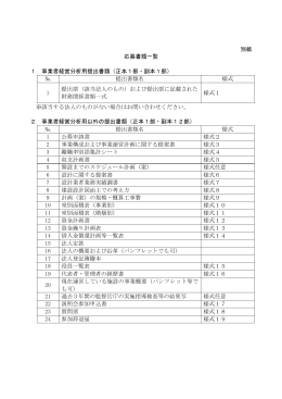 事業者経営分析用提出書類