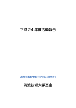 平成24年度活動報告(PDF 828KB)