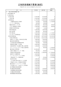 平成27年度収支予算書