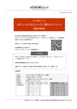 QRコード（2次元コード）に関するアンケート