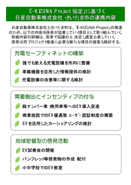 E-KIZUNA Project協定に基づく「連携内容」はこちら（PDF