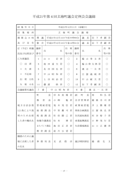 平成21年第4回玄海町議会定例会会議録