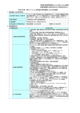 平成25年度 神戸ファッション美術館の管理運営に対する評価票