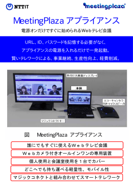 MeetingPlaza アプライアンス - Web会議・テレビ会議はNTT