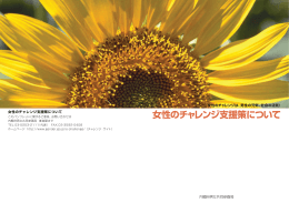 「女性のチャレンジ支援策について」パンフレット [PDF形式:437KB]