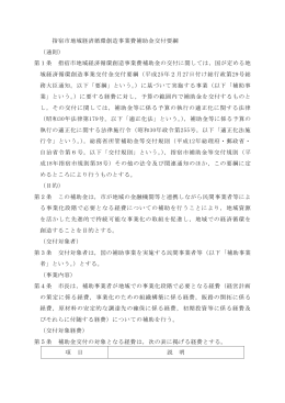 指宿市地域経済循環創造事業費補助金交付要綱