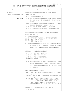 平成25年度「青少年の非行・被害防止全国強調月間」実施