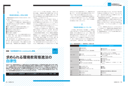求められる環境教育推進法の 自律性