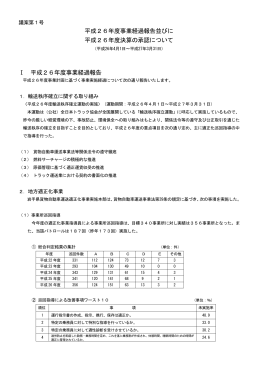 平成26年度 事業経過報告