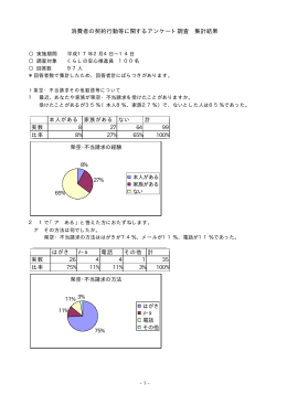 「消費者の契約行動等に関するアンケート調査集計結果」（PDFファイル