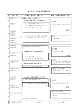 第3学年 社会科年間指導計画
