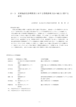 13－3 医療施設受診喫煙者に対する禁煙誘導方法の