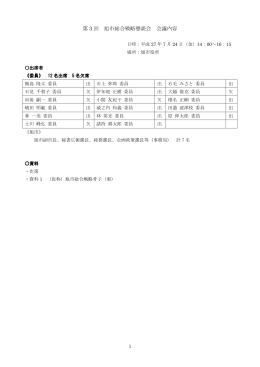 第 3 回 旭市総合戦略懇談会 会議内容