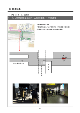 Ⅲ 調査結果 1−A JR京都駅はるかホーム（30 番線）∼中央改札