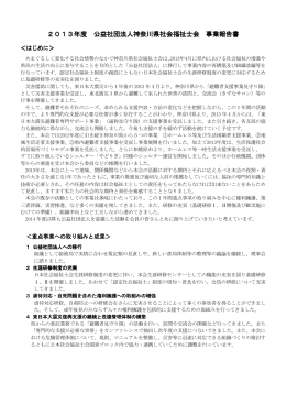 2013年度 事業報告書