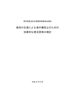 報告書本文 - 東京都福祉保健局