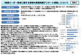 「地域リーダー育成に関する研修の実態把握アンケート調査」について
