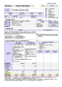 地方消費者行政活性化事業