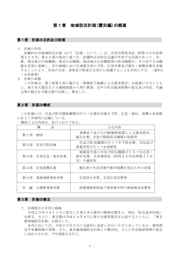 第1章 地域防災計画(震災編)の概要