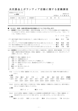 共同募金とボランティア活動に関する意識調査