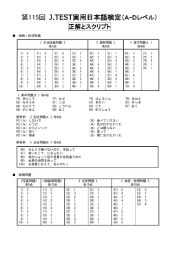 第115回 J.TEST実用日本語検定