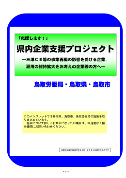 （パンフレット）県内企業支援プロジェクト