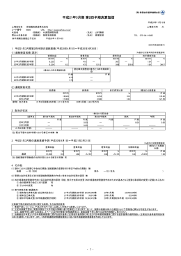 平成21年3月期 第2四半期決算短信（PDF：356KB）