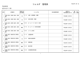フォルダ 管理表