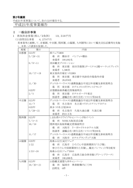 平成21年度事業報告
