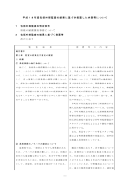 平成18年度包括外部監査の結果に基づき講じた措置