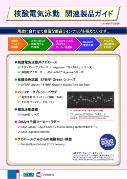 核酸電気泳動関連製品ガイド