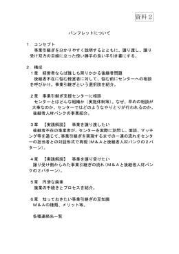 パンフレットについて
