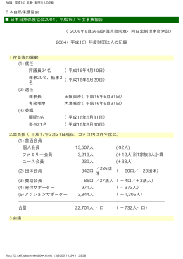2004（平成16）年度 財団法人の記録（PDF）