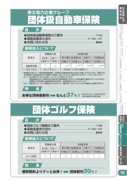 団体扱自動車保険 団体ゴルフ保険