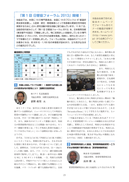 日管協フォーラム2013 - 公益財団法人日本賃貸住宅管理協会