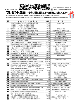 プレゼント企画 ～日頃のご愛顧に感謝して、どーんと総勢632名様に