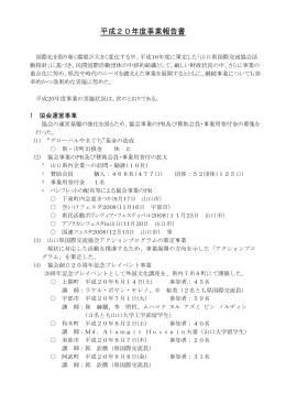 平成20年度事業報告書
