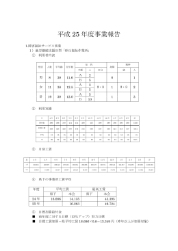 平成 25 年度事業報告