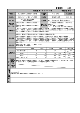 事業番号 0681 行政事業レビューシート (経済産業省)