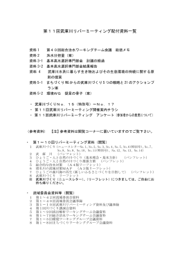 第11回武庫川リバーミーティング配布資料一覧 10KB