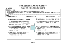 日本私立学校振興・共済事業団（助成業務）の 平成20事業