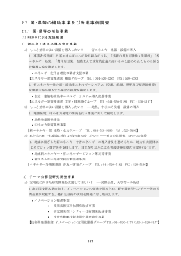 2.7 国・県等の補助事業及び先進事例調査（PDF形式 1.6MB）