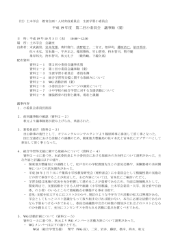 平成 19 年度 第二回小委員会 議事録（案）