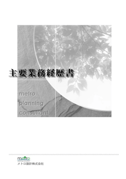 主要業務経歴 - メトロ設計株式会社