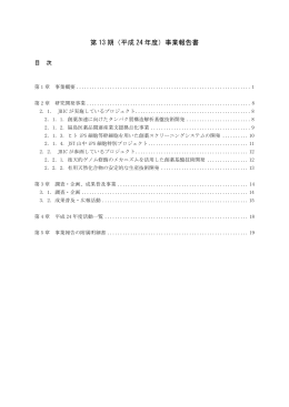 第 13 期（平成 24 年度）事業報告書