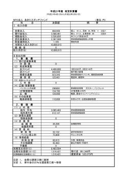 平成21年度 決算資料 - 秋田県市民活動情報ネット